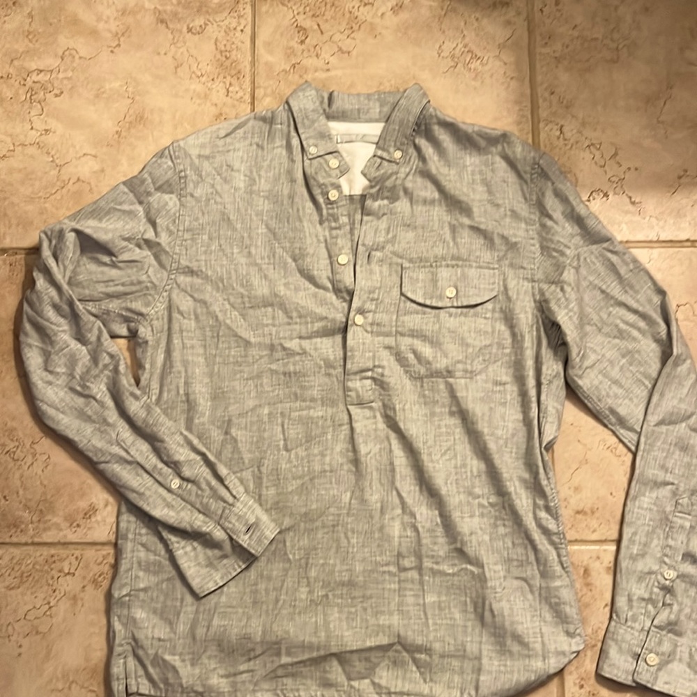 Outerknown long-sleeved gray shirt, size small